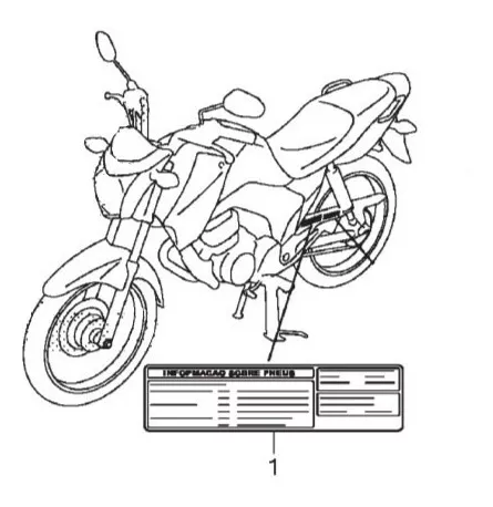 Adesivo Etiqueta Pneu Original Moto Honda Cg 150 / 160