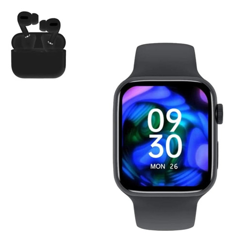 Pack Smartwatch I8 Pro Max Negro Y Audífono I13 Pro Negro