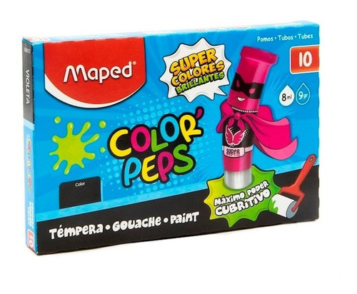 Tempera Maped X 10 Unidades (caja X 10 Colores Iguales)