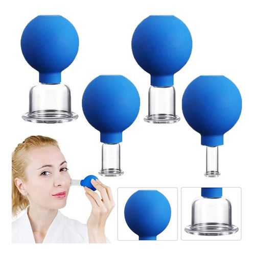 4pcs Silicone Massage Body Cups Facial Vacuum Cupping