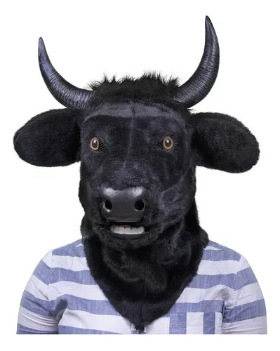 Máscara De Cabeza De Toro: La Vaca Negra Puede Abrir La Boca