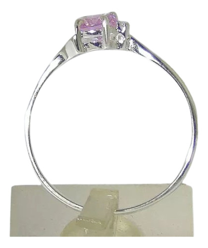 Anillo Plata 925 Cubic Amatista Blanco Rosa Garantía Br625