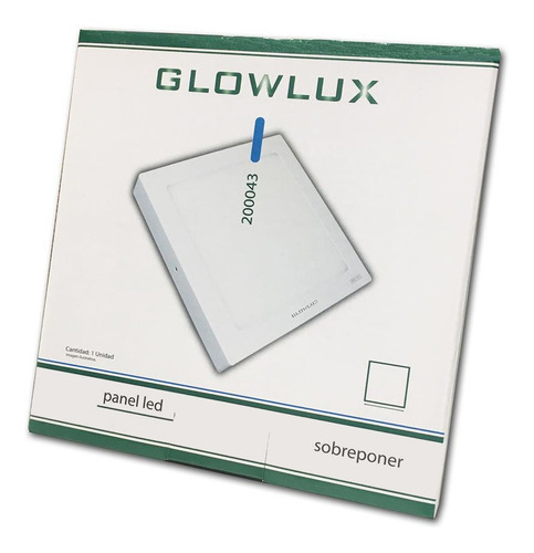 Panel Led Plafon 12w Cuadrado Luz Fría - Glowlux Estructura Blanco
