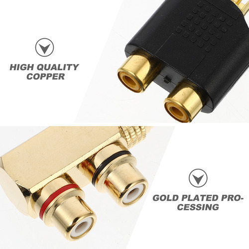Adaptador De Audio Av Con Divisor De Audio De 90 Grados Para