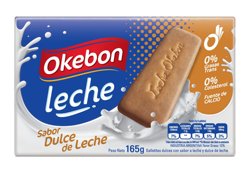 Galletita Okebon Leche  dulce de leche 165 g