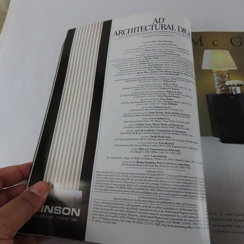 R251 Architectural Digest -- January 2000 (Usado)