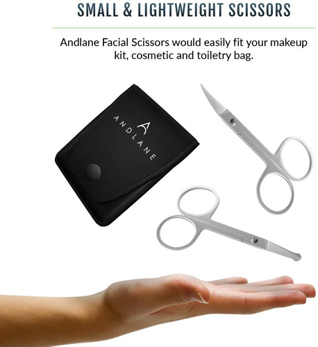 Imagen 6 de 8 de Tijeras Para El Vello Facial - Bigotes, Barba Y Cejas