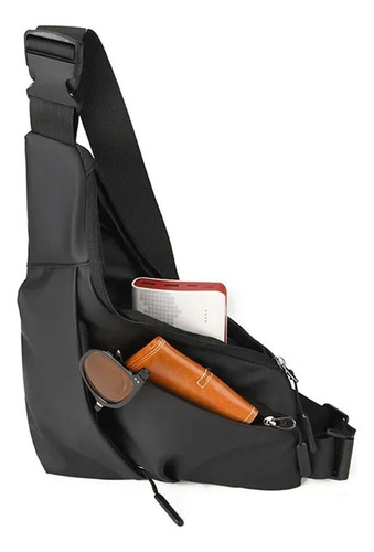 V Bolso Cruzado De Piel Con Diseño Triangular, Antirrobo