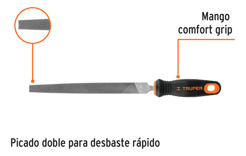 Lima Plana 6'' Muza Mango Doble Inyeccion Acabado Fino 11238
