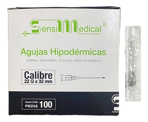 Aguja Hipodermica 22g X 32mm 100 Piezas - Sensimedical