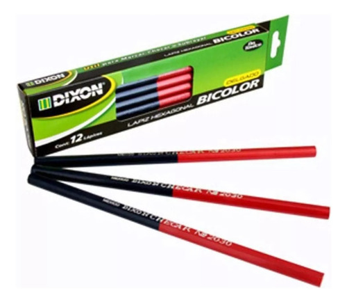 Bicolor Dixon Jumbo Caja Con 10 Pzs Rojo-azul