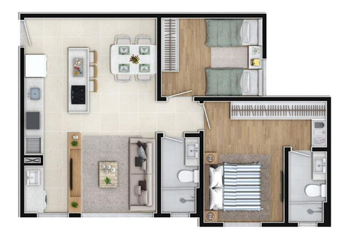 Apartamento Em Dom Bosco, Itajaí/sc De 63m² 2 Quartos À Venda Por R$ 270.800,00 - Ap523121