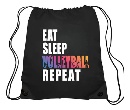 Bols0s De Cordón Haizct Eat Sleep Voleibol Repetir Mochilas