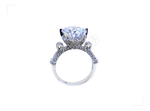 Anillo Solitario Diamante Creado 3.0 Ct Plata Esterlina 925