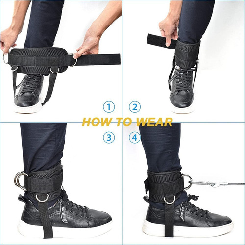 Para Par Grilletes Para Tobillo Con Talonera Gym Abductor