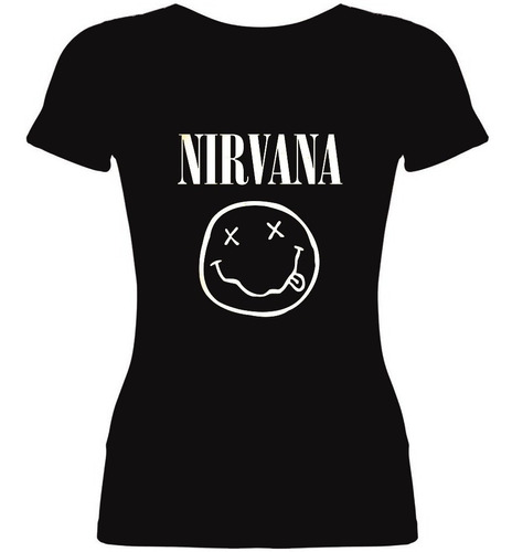 Remera Mujer Algodón Nirvana Hard Rock Grunge