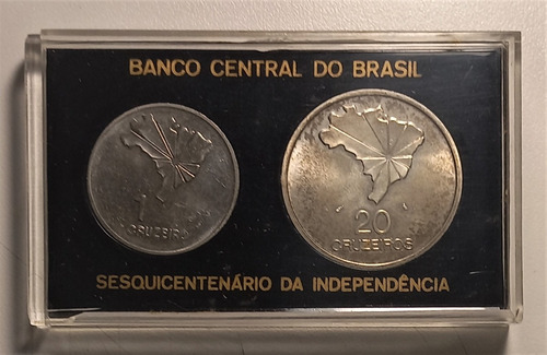 Moedas Sesquicentenario 1 E 20 Cruzeiros - 1972 (Usado)