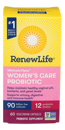 Probióticos 90 Bilhões Feminino Renew Life 60 Caps Vegetal