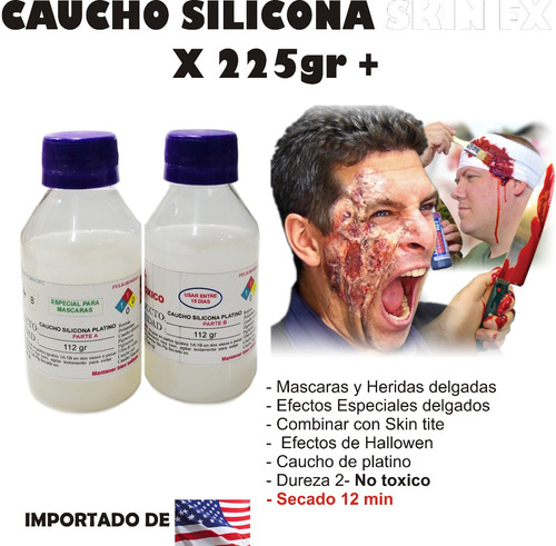 Caucho Silicona Liquido Moldes Fx 225g Heridas Rostro
