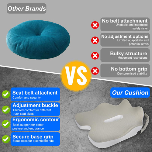 Cojín De Asiento Extragrande Para Camión Con Espuma Viscoelá