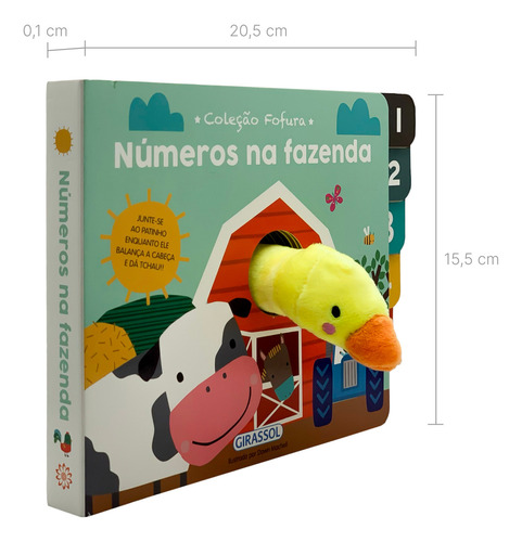 FOFURA - NÚMEROS NA FAZENDA, de Really Decent Books Ltd.. Fofura Editorial Girassol, capa dura em português, 2023
