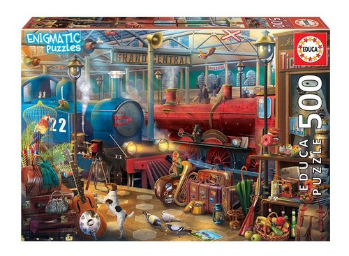 Rompecabezas 500pz Estacion De Tren Enigmatic, Educa Puzzle