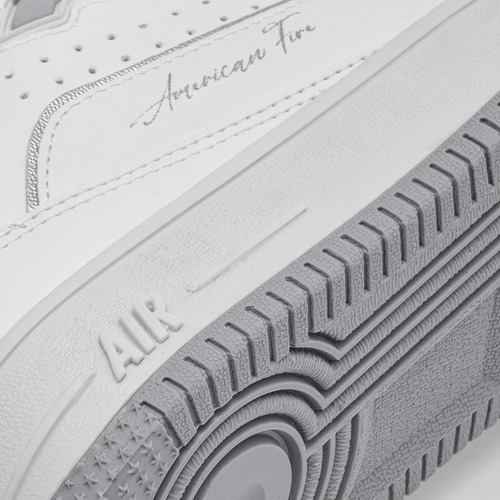 Tenis Junior American Fire 7123 Blanco Gris 120-303