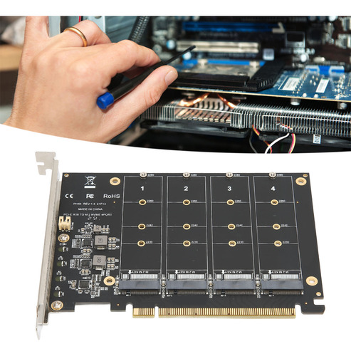 Adaptador M.2 Pcie Nvme M.2 Al Protocolo Pcie 4.0 X16 De 4 B