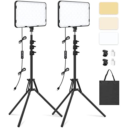 2 Pack Led Video Light With 63'' TriPod Stand,  2500-85...
