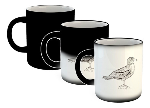 Taza Magica Gaviota Vector Dibujo Lineas Art