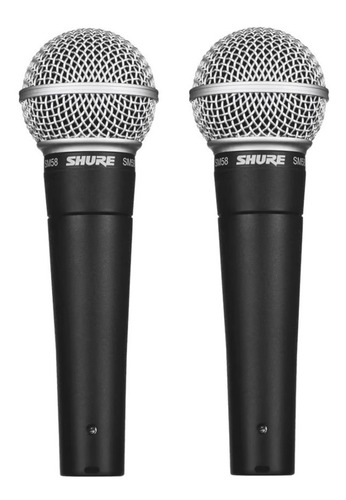 Kit 2 Microfones Profissionais De Mão Sm58-lc - Shure