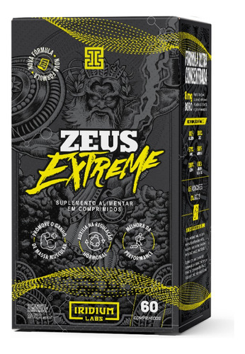 Zeus Extreme - Zma / Pré Hormonal / Testosterona - 60 Comps Sabor Sem sabor