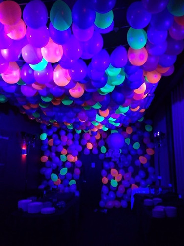 Globos Latex Fluorente Neón 9 Pulgadas 100 Unidades