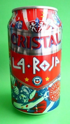 Imagen 1 de 3 de Lata Cerveza Sellada Cristal Futbol La Roja Chile Empcerveza