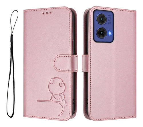 Funda De Piel Con Ranura Tipo Cartera Para Motorola G64 G60 G55 G54 Power G53 G52 G51