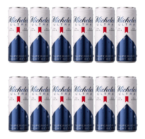 Cerveza Michelob Ultra Liviana Lata 410 Ml Pack X 12