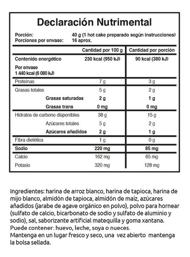 Imagen 2 de 4 de Harina Sin Gluten Para Waffles/hotcakes Clementina