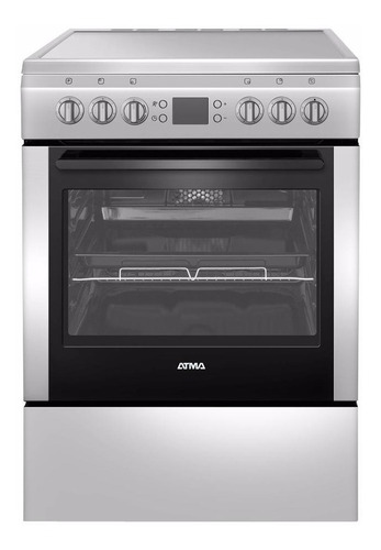 Cocina Atma CCE3220 eléctrica 4 hornallas  acero inoxidable 220V puerta con visor