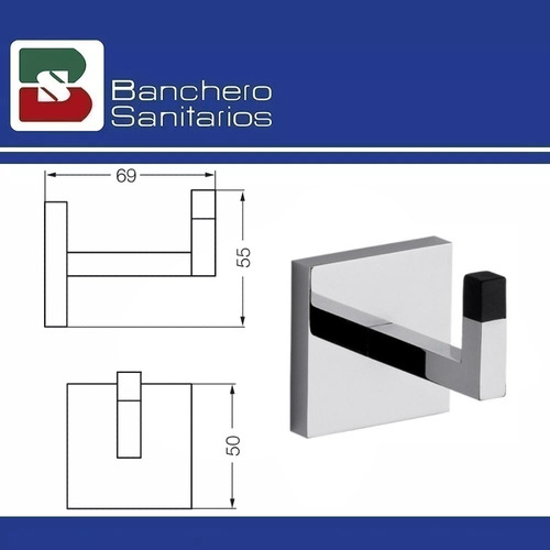 Accesorio Baño Fv Percha Dominic Cromo
