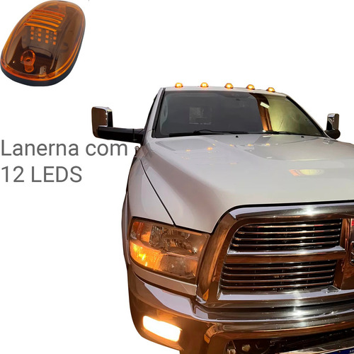 Lanterna Externa Teto Led S10 Kit 5 Cab Ligth Caminhonete