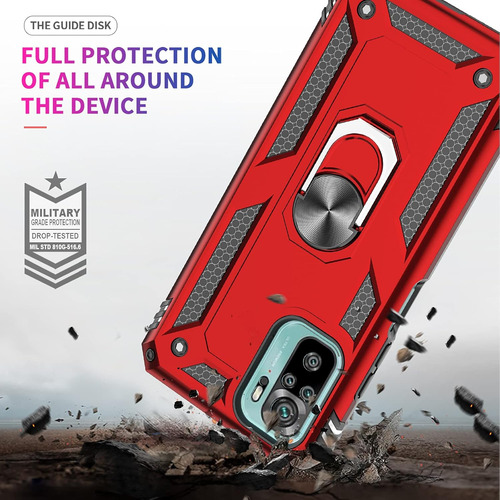 Funda Uso Rudo Para Redmi Note 10/10s Carcasa+mica+lente Rojo Redmi Note 10 4g/note 10s/xiaomi Poco M5s