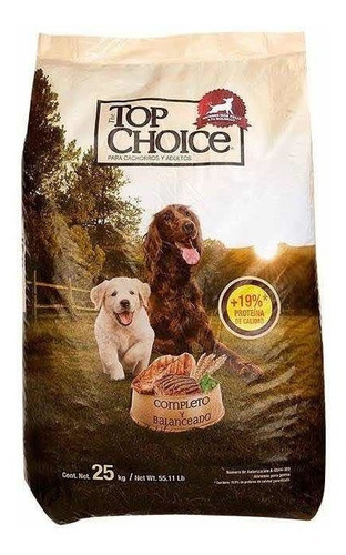 Alimento Top Choice para perro todos los tamaños en bolsa de 25kg