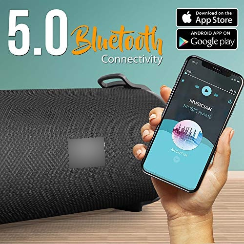 Bluetooth Speaker 100 Watt Rechargeable Boom Box Music Loud