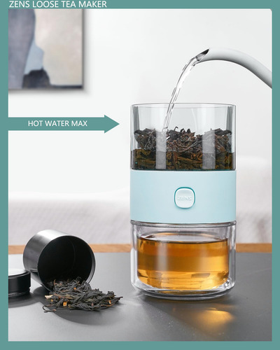Set De Té De Viaje Zens Modelo Tritan Taza 6.8 Fl Oz Verde C 1-verde Menta