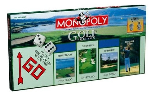 Monopoly Golf 2000 Edición Coleccionista Juego De Mesa Mpy