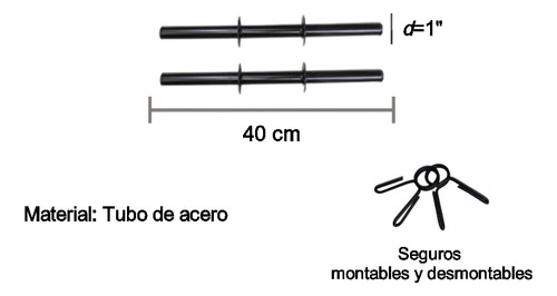 Kit Gym Bro Pesas Mancuernas Barra Y Discos 80lb Ajustables