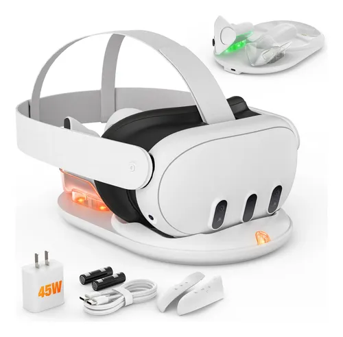 Oculus Meta Quest 3 Y 2 Estacion De Carga Controles 2 Horas
