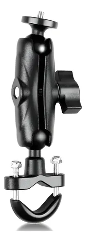 Suporte De Guidão Moto E Bike Alumínio Para Gopro Insta360 Cor Preto