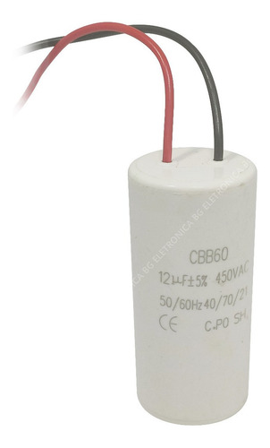 Imagem 2 de 7 de Capacitor 12uf 450vac Cbb60 Centrifuga Britania Original