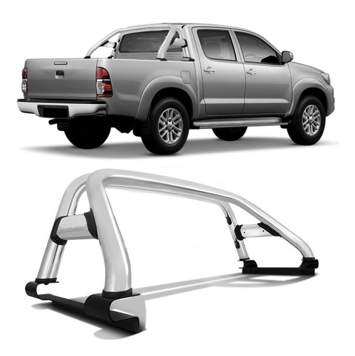 Barra Antivuelco O Roll Bar Cromado Para Toyota Hilux Vigo 